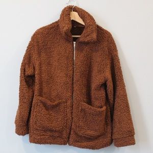 Brown fluffy jacket